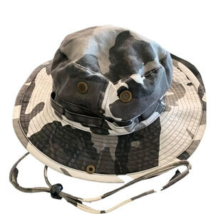 ML Cap black and white camouflage boonie bucket hat